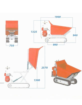 Slane 1.0 Ton Tracked Skip Loading Dumper Image 2