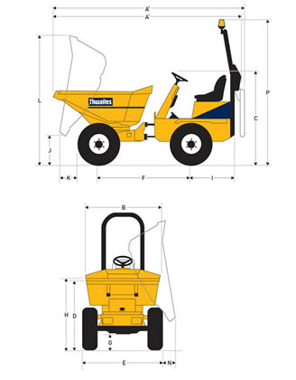 Thwaites 3.0 Ton Swivel Tip Dumper Image 2