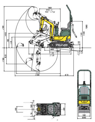 Yanmar SV05 0.5 Ton Mini Excavator Image 2